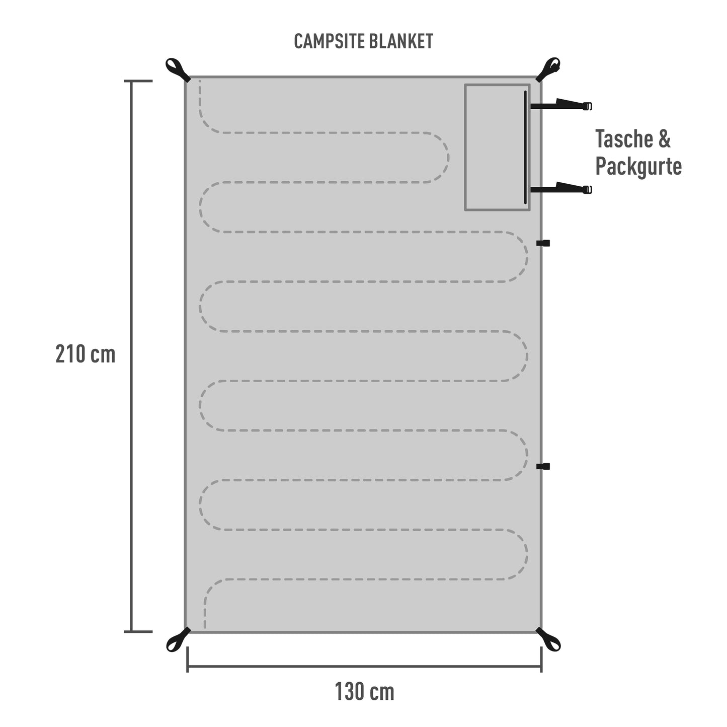 CAMPSITE BLANKET VISUAL ORANGE